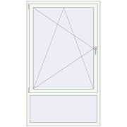 Вікна 1150x1950 мм REHAU Brillant-Design Білий (RAL 9016) з двох сторін