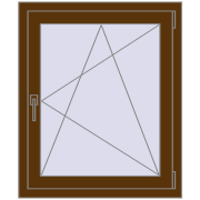 REHAU Euro 70 750x900 мм WALNUT з двох сторін