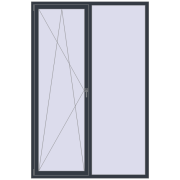 REHAU Euro 70 1600x2400 мм ANTHRACITE_GREY_STRUKTURAL з двох сторін REHAU Euro 70 1600x2400 мм ANTHRACITE_GREY_STRUKTURAL з двох сторін
