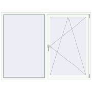 REHAU Euro 60 1750x1350 мм Білий (RAL 9016) з двох сторін REHAU Euro 60 1750x1350 мм Білий (RAL 9016) з двох сторін