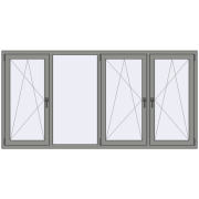 Altest Pony 375 2400x1200 мм RAL 9007 Grey aluminium з двох сторін