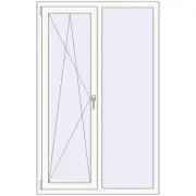 REHAU Euro 70 1080x1700 мм Білий (RAL 9016) з двох сторін REHAU Euro 70 1080x1700 мм Білий (RAL 9016) з двох сторін