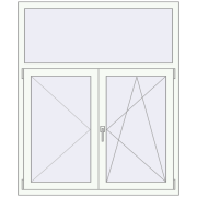 REHAU Euro 70 1250x1500 мм Білий (RAL 9016) з двох сторін