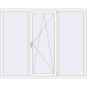 REHAU Euro 70 1890x1530 мм Білий (RAL 9016) з двох сторін