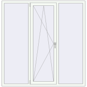 REHAU Euro 60 1760x1800 мм Білий (RAL 9016) з двох сторін