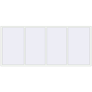 REHAU Euro 60 3400x1500 мм Білий (RAL 9016) з двох сторін