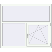 REHAU Euro 60 1400x1200 мм Білий (RAL 9016) з двох сторін