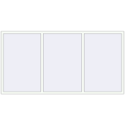 REHAU Euro 60 2700x1380 мм Білий (RAL 9016) з двох сторін REHAU Euro 60 2700x1380 мм Білий (RAL 9016) з двох сторін