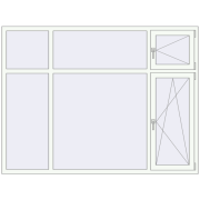 REHAU Euro 70 2200x1650 мм Білий (RAL 9016) з двох сторін
