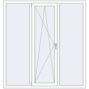 REHAU SYNEGO MD 1600x1700 мм Білий (RAL 9016) з двох сторін