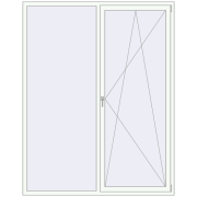 REHAU SYNEGO MD 1800x2300 мм Білий (RAL 9016) з двох сторін