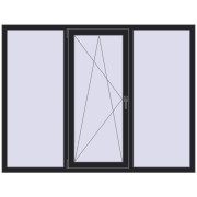 REHAU SYNEGO MD 1830x1400 мм BLACK_ULTI-MATT з двох сторін REHAU SYNEGO MD 1830x1400 мм BLACK_ULTI-MATT з двох сторін