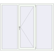 Вікна 1800x1600 мм REHAU Brillant-Design Білий (RAL 9016) з двох сторін