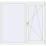 REHAU Euro 70 1500x1400 мм ANTHRACITE_GREY_STRUKTURAL ззовні