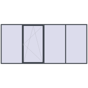 REHAU Euro 70 5000x2300 мм ANTHRACITE_GREY_STRUKTURAL з двох сторін