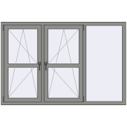Altest Pony 375 1800x1200 мм RAL 9007 Grey aluminium з двох сторін Altest Pony 375 1800x1200 мм RAL 9007 Grey aluminium з двох сторін