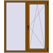 Вікна 1200x1400 мм REHAU Brillant-Design GOLDEN OAK з двох сторін