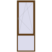 REHAU SYNEGO MD 1000x2800 мм WALNUT з двох сторін