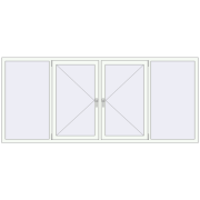 REHAU Euro 60 2760x1200 мм Білий (RAL 9016) з двох сторін