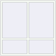 Altest Pony 375 1500x1500 мм RAL 9016 Traffic white з двох сторін Altest Pony 375 1500x1500 мм RAL 9016 Traffic white з двох сторін