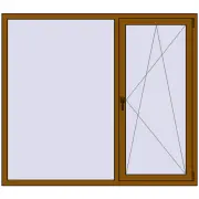 REHAU SYNEGO MD 1760x1550 мм GOLDEN OAK з двох сторін