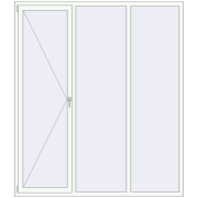 REHAU Euro 70 2000x2300 мм Білий (RAL 9016) з двох сторін