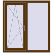 REHAU Euro 60 1100x1200 мм WALNUT з двох сторін REHAU Euro 60 1100x1200 мм WALNUT з двох сторін