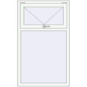 Вікна 850x1400 мм REHAU Euro 60 Білий (RAL 9016) з двох сторін