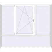 REHAU Euro 70 2550x2200 мм Білий (RAL 9016) з двох сторін