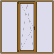 REHAU Euro 60 1800x1800 мм LIGHT_OAK з двох сторін