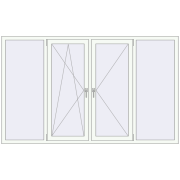 REHAU Euro 70 2300x1400 мм Білий (RAL 9016) з двох сторін REHAU Euro 70 2300x1400 мм Білий (RAL 9016) з двох сторін