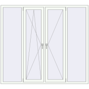 Вікна 2000x1800 мм REHAU Euro 70 Білий (RAL 9016) з двох сторін