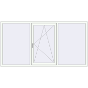 REHAU Euro 60 2300x1200 мм Білий (RAL 9016) з двох сторін