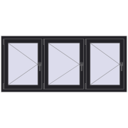 REHAU Euro 60 1800x800 мм BLACK_ULTI-MATT з двох сторін REHAU Euro 60 1800x800 мм BLACK_ULTI-MATT з двох сторін