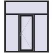 REHAU Euro 70 1460x1710 мм BLACK_ULTI-MATT з двох сторін