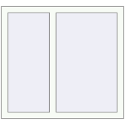 REHAU Euro 70 950x870 мм Білий (RAL 9016) з двох сторін