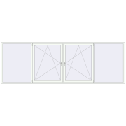 REHAU Brillant-Design 3999x1340 мм Білий (RAL 9016) з двох сторін