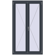 Вікна 940x1670 мм REHAU Euro 70 ANTHRACITE_GREY_STRUKTURAL з двох сторін Вікна 940x1670 мм REHAU Euro 70 ANTHRACITE_GREY_STRUKTURAL з двох сторін