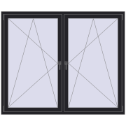 REHAU SYNEGO MD 1800x1500 мм BLACK_ULTI-MATT з двох сторін REHAU SYNEGO MD 1800x1500 мм BLACK_ULTI-MATT з двох сторін
