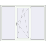 REHAU Euro 60 1850x1450 мм Білий (RAL 9016) з двох сторін
