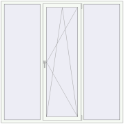 Вікна 2000x2000 мм REHAU Euro 70 Білий (RAL 9016) з двох сторін