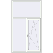 REHAU Brillant-Design 1250x2170 мм Білий (RAL 9016) з двох сторін