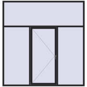 REHAU Brillant-Design 2500x2600 мм BLACK_ULTI-MATT з двох сторін