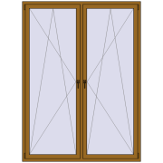 REHAU Brillant-Design 1700x2300 мм LIGHT_OAK з двох сторін