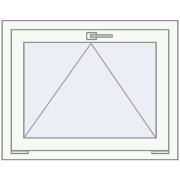 REHAU Euro 60 810x640 мм Білий (RAL 9016) з двох сторін