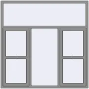 Вікна 1800x1800 мм Altest Pony 375 RAL 9007 Grey aluminium з двох сторін