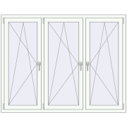 Вікна 1720x1350 мм REHAU Euro 70 Білий (RAL 9016) з двох сторін