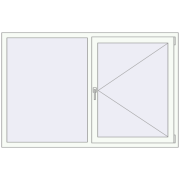 REHAU Euro 60 1720x1116 мм Білий (RAL 9016) з двох сторін
