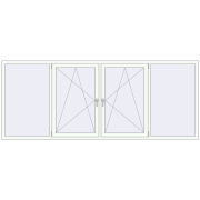 REHAU Euro 70 3000x1200 мм Білий (RAL 9016) з двох сторін