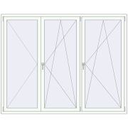 REHAU SYNEGO MD 2210x1750 мм Білий (RAL 9016) з двох сторін